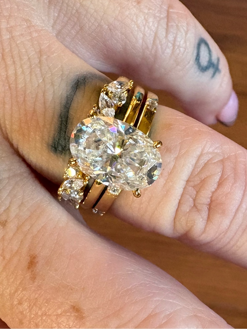 2CT Moissanite Bridal Set